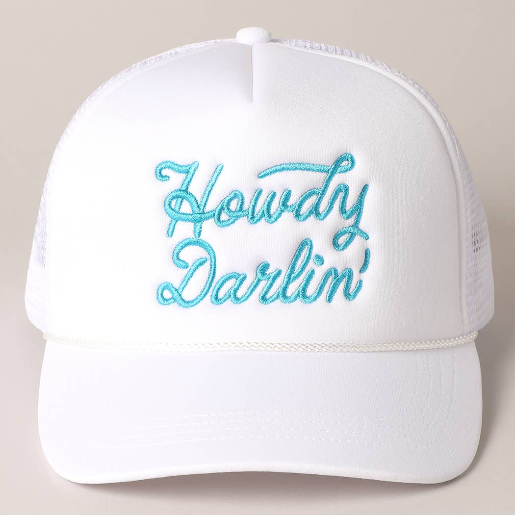 Howdy Darlin' Embroidered Mesh Back Trucker Cap